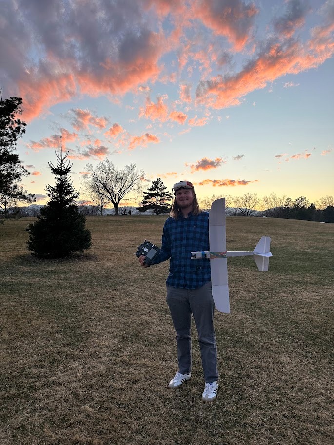 Arlen with plane